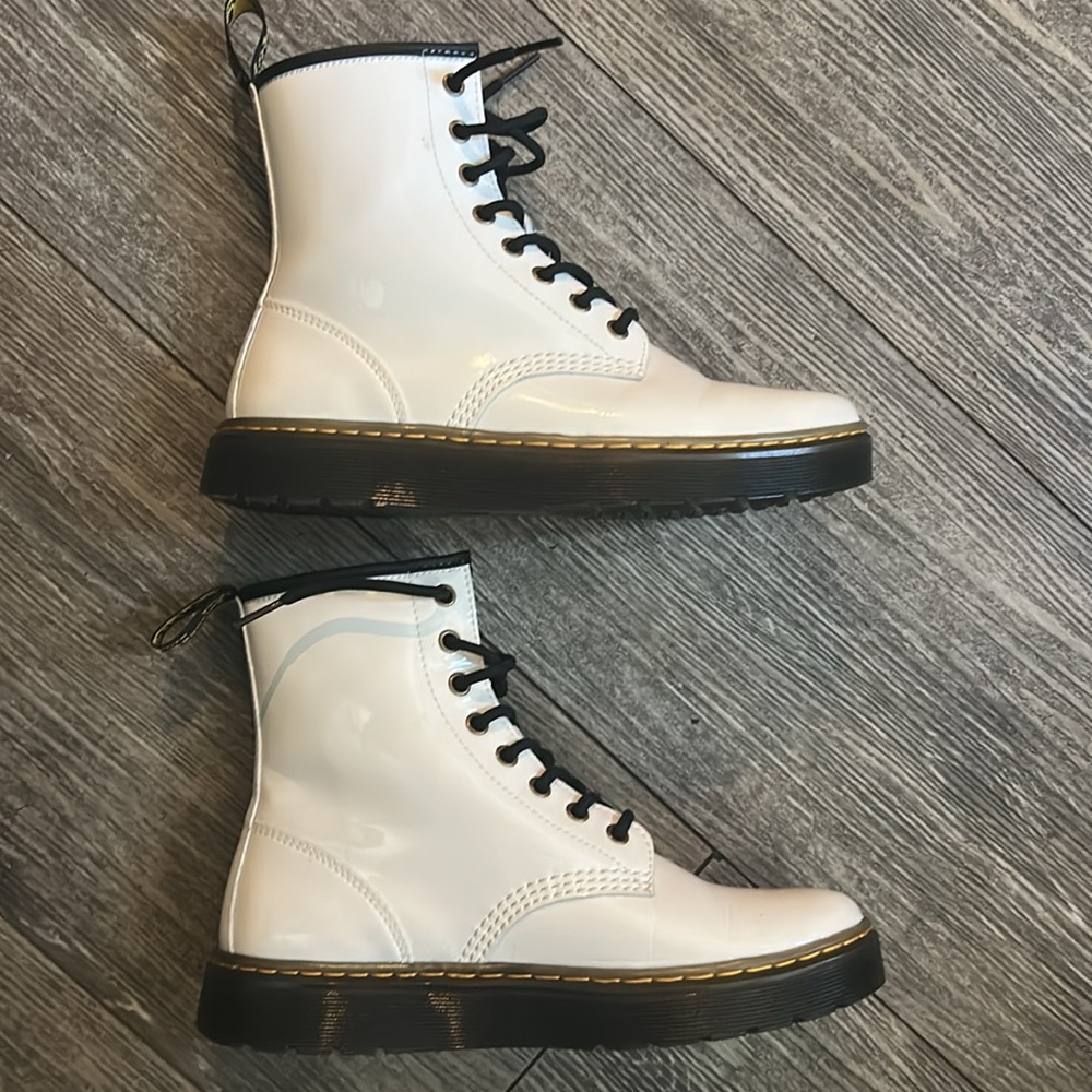 Dr. Martens White Combat Boots - Picture 6 of 12